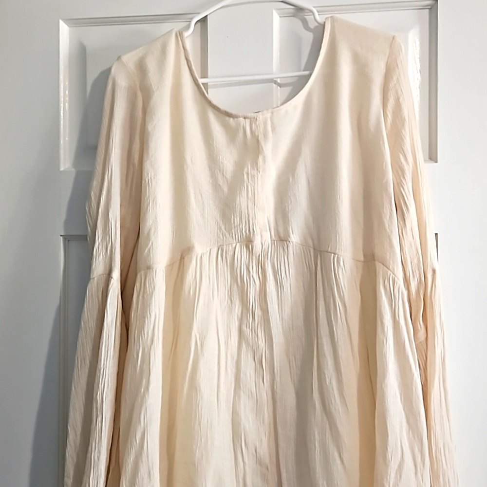Umgee Cream Embroidered Dress Size Large - Picture 6 of 7